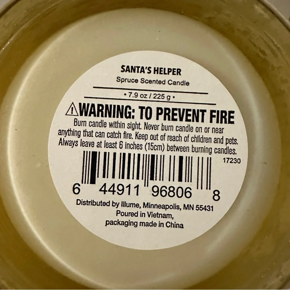 Target Sleeved Glass Candle Santas Helper 7.9 Spruce Scented